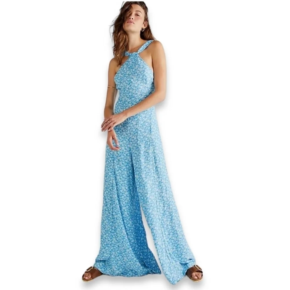 NWOT FREE PEOPLE ARLA HALTER JUMPSUIT $198